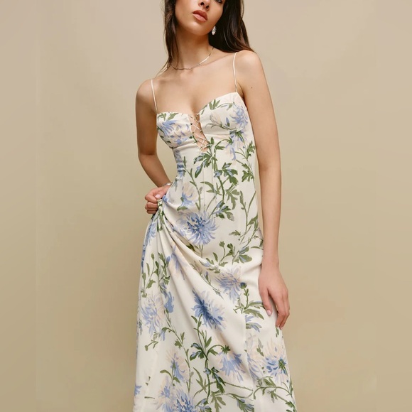 Reformation Emely Dress In Serenity, new without tags, never worn, no flaws. - Picture 3 of 7